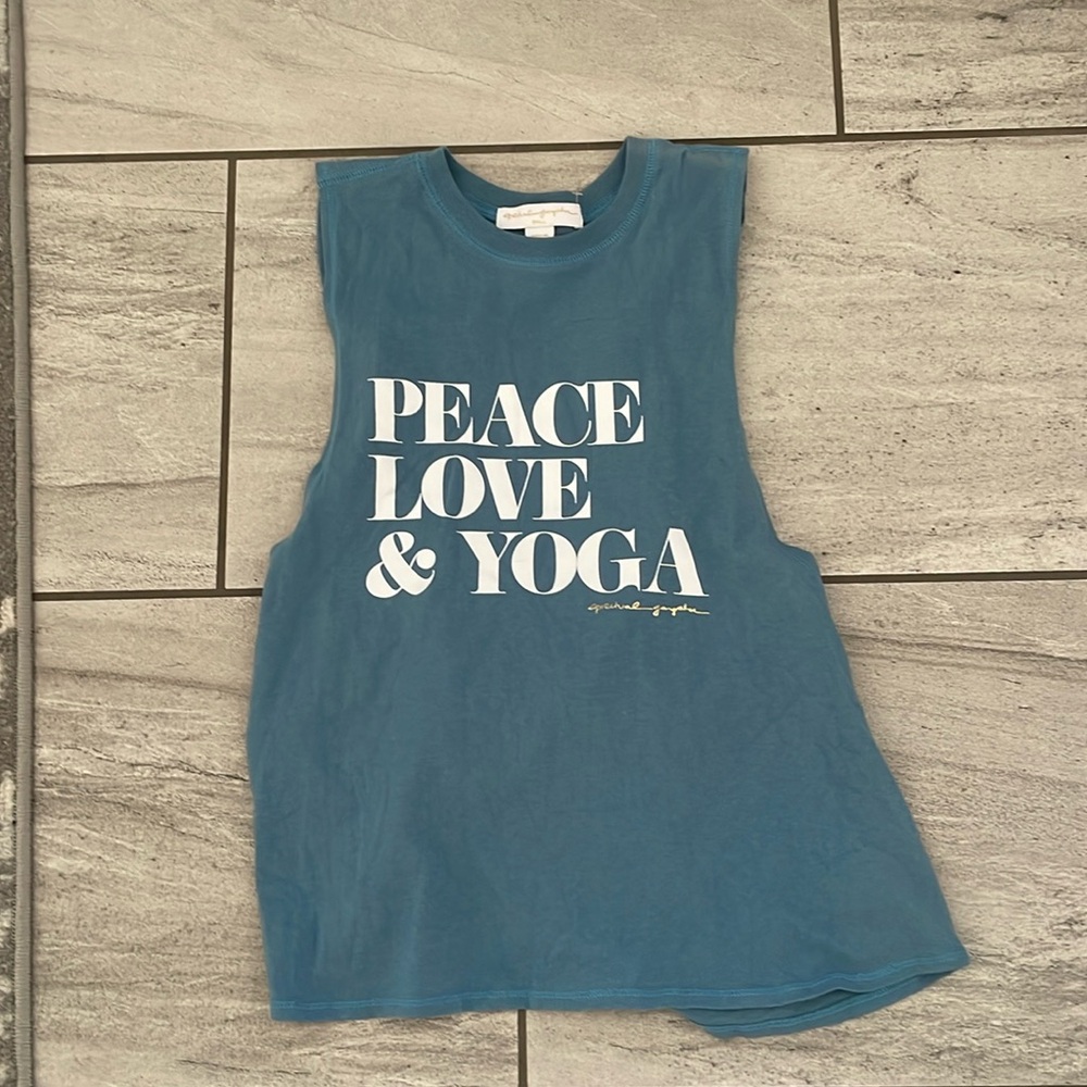 Spiritual Gangster Peace Love Yoga Tank Small